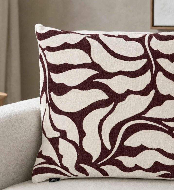 Home Deco and More Tula Printed Chenille Yarn Cushion, Model View