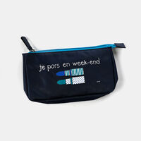 Printed Zip-up Make Up Case