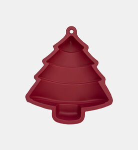 Home Deco and More Silicone Christmas Tree Cake Mold, Red, Packshot View