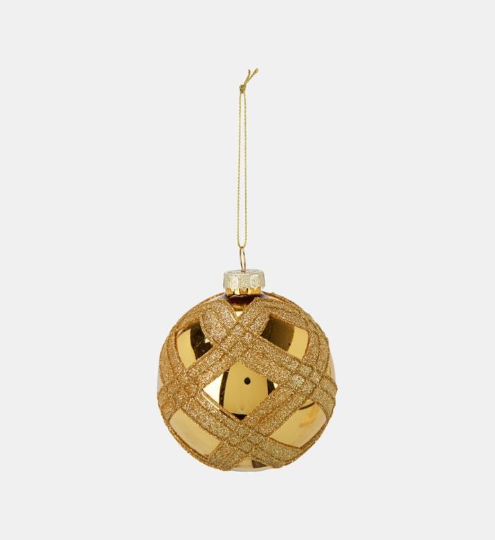 Home Deco and More Xmas Ball Glass, Gold, Packshot View
