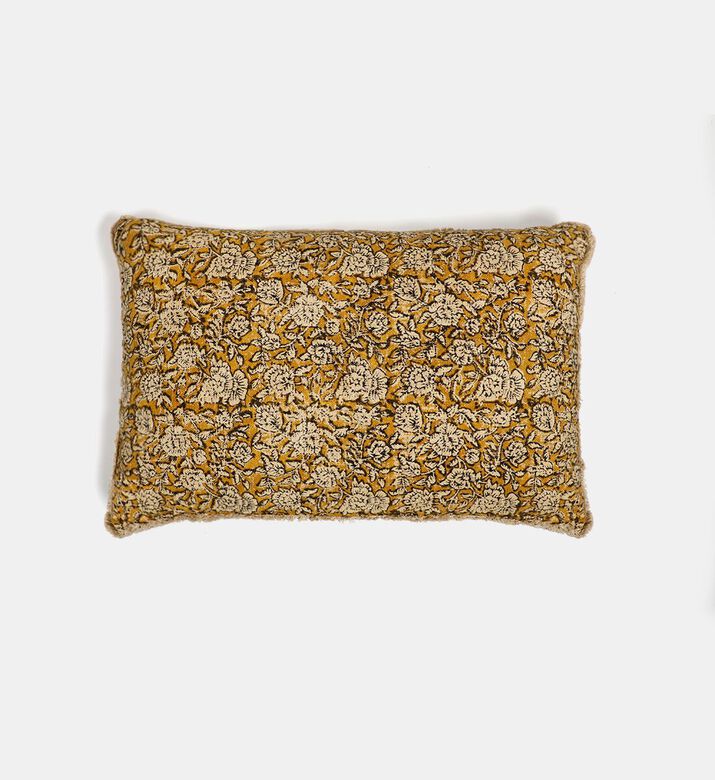 Home Deco and More Safi Block Print Cotton Filled And Vaccumed Cushion, Packshot View