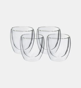 Home Deco and More Double Wall Coffee Cup 4-piece Set, Packshot View
