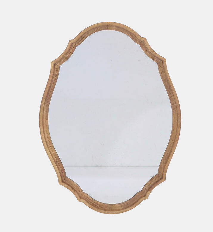 Scalloped Natural Rubberwood Mirror 71x3.5x100cm Scalloped Natural Rubberwood Mirror 71x3.5x100cm