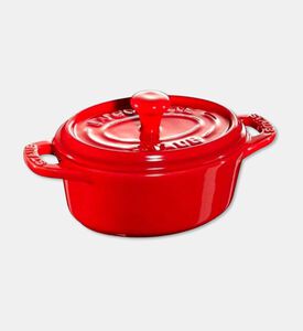 Staub Mini Oval Cocotte Pot, Red, 11-cm, Packshot View