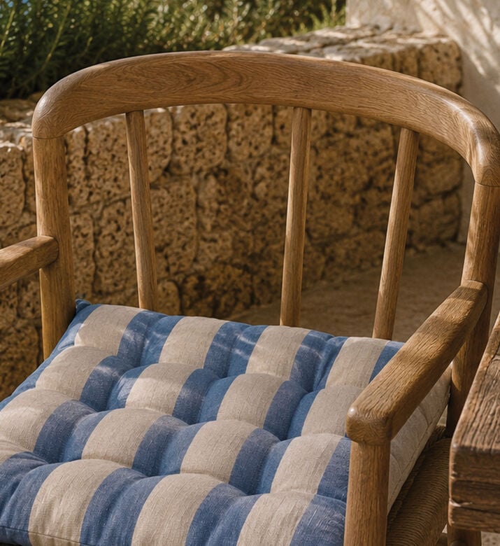Home Deco and More Striped Design Chair Pad, Packshot View