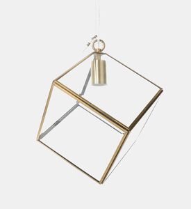 Light and Living Xavi Diamond Glass Hanging Lamp, Brown, 20x20x20-cm, Packshot View