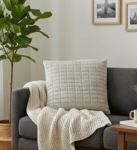 Home Deco and More Square Patterned Pillow Cushion, Packshot View