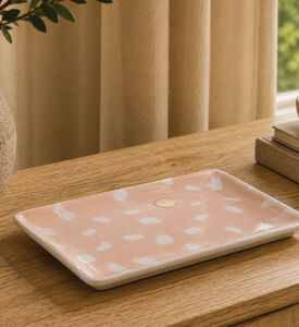 Rosanna Pellegrini Anything Goes Pink Polka-dot Tray, Packshot View