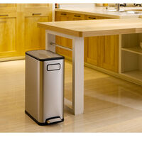 Eco Fly Stainless Steel Trash Can - 12 L