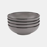 Happy Stoneware Soup Plate 4-piece Set