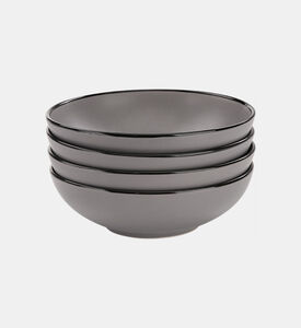 Happy Stoneware Soup Plate 4-piece Set