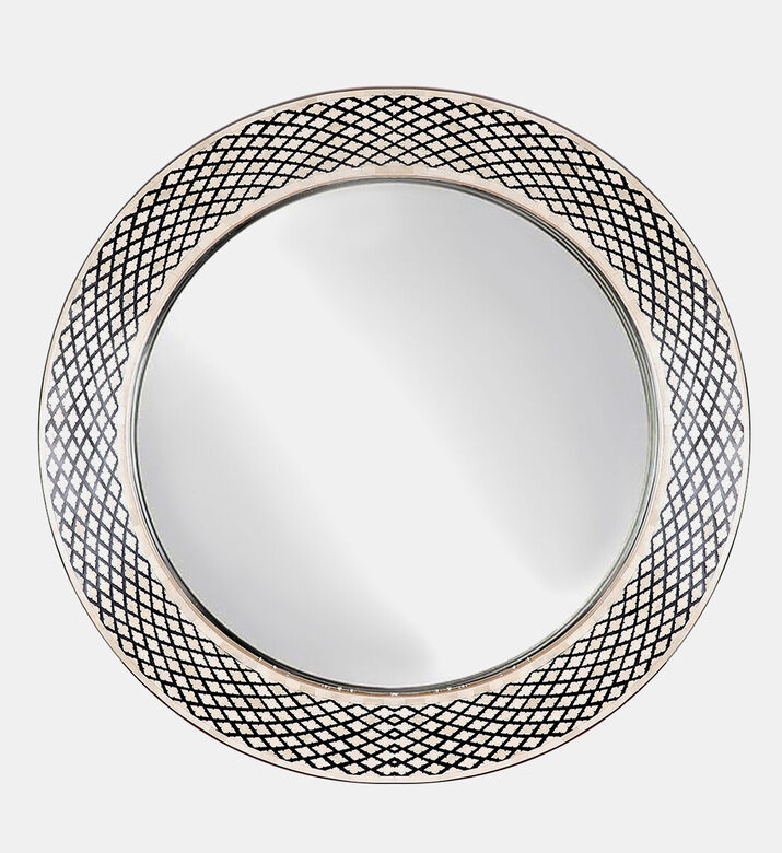 Home Deco and More Round Bone Mirror, Packshot View Home Deco and More Round Bone Mirror, Packshot View