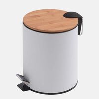 Kenta Bamboo Metal Pedal Bin