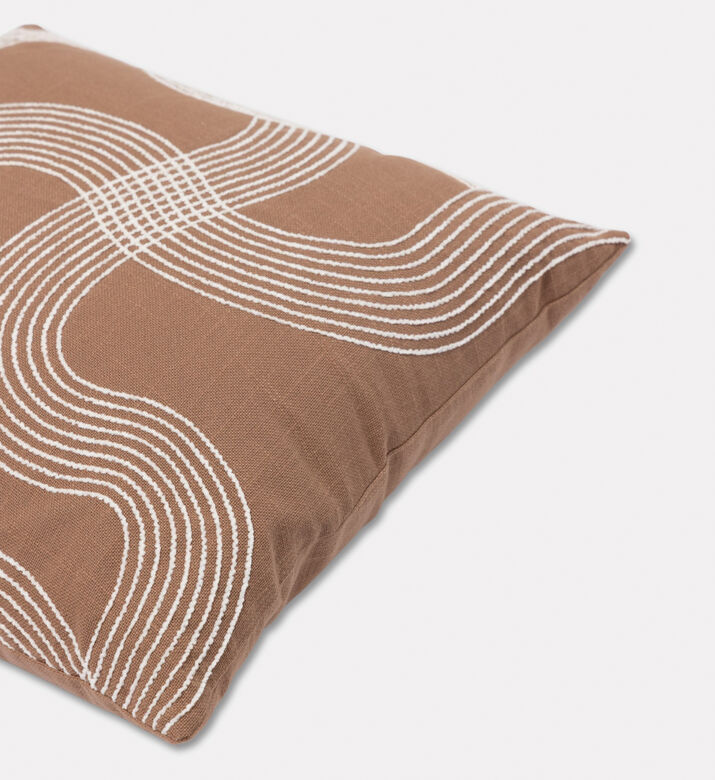 Home Deco and More Curtis Chenille Yarn Applique Cushion, Packshot View