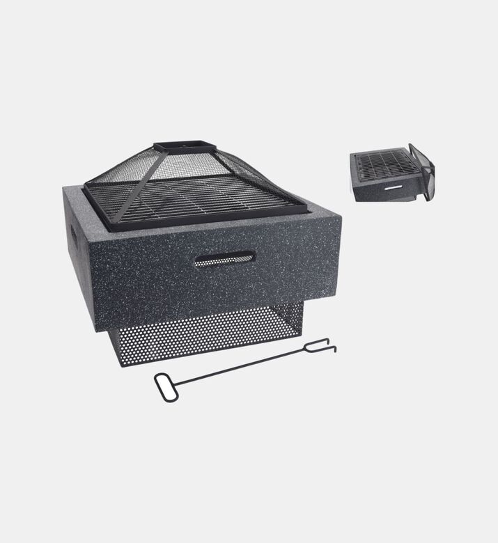 Home Deco and More Mgo Body Square Fire Bowl, Packshot View