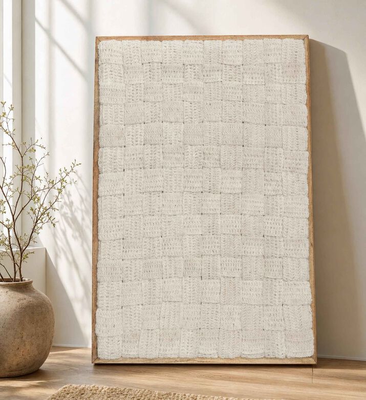 Home Deco and More Teplice Ivory Wall Art Frame, Model View