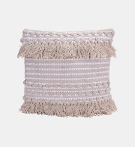 Home and Styling Cotton Tassels Filled And Vaccumed Cushion 2, Packshot View