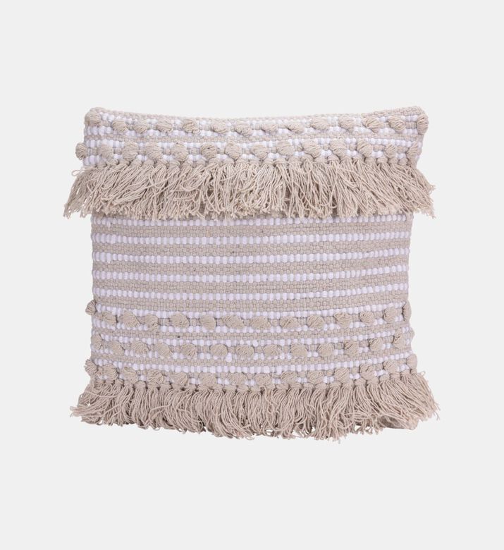 Home and Styling Cotton Tassels Filled And Vaccumed Cushion 2, Packshot View