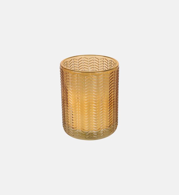 Sprayed Glass Gold Rim Candle