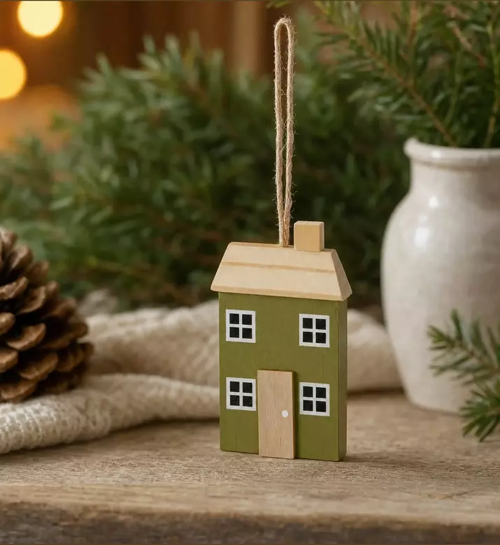 Home Deco and More Festive Hanging Miniature House, Model View