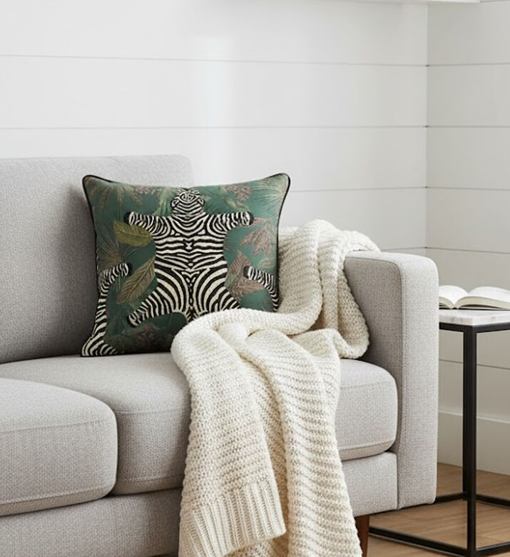 Home Deco and More Cougar Embroidered Printed Cushion, Packshot View