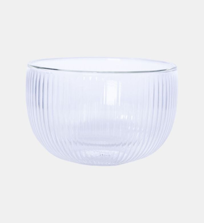 Home Deco and More Double Wall Stripe Clear Glass Mug 2-piece Set - 500ml, Packshot View