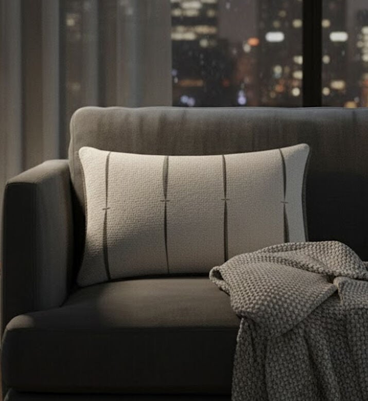 Home Deco and More Heddi Cotton Rectangular Filled And Vaccumed Cushion, Packshot View