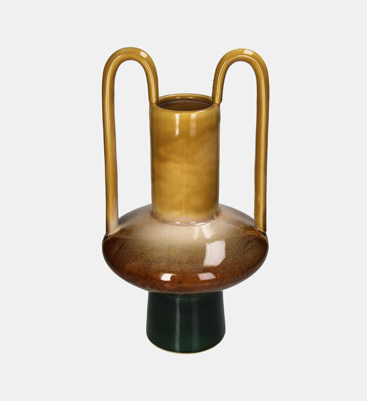 Handled Glazed Stoneware Vase 25x23x42cm