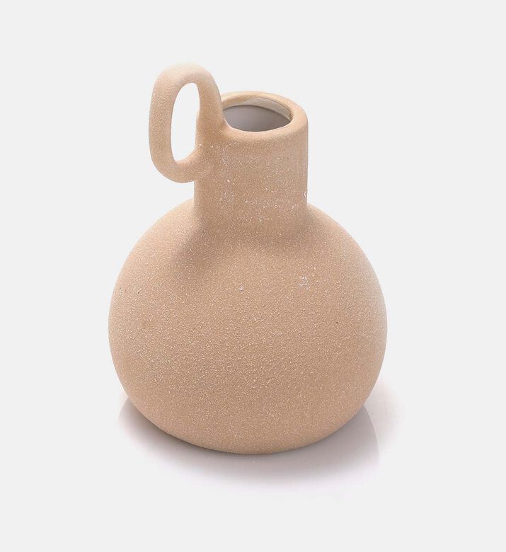 Ceramic Top Handle Round Vase