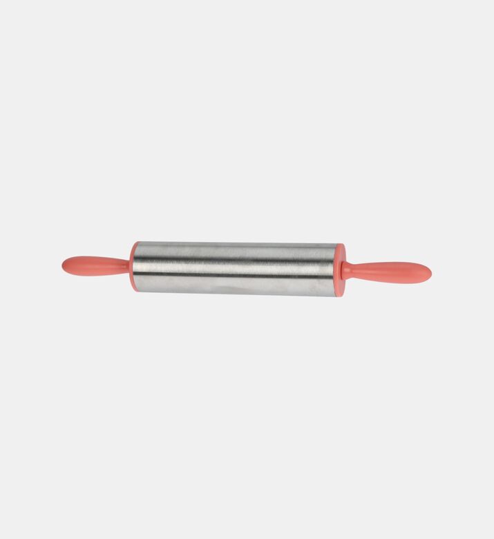 La Cucina Stainless Steel Rolling Pin, Orange, Packshot View