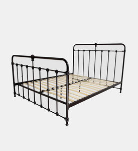 Home Deco and More Stella Iron Frame Bed, Black, 180x200-cm, Packshot View