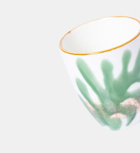 Home Deco and More Leaf Print 2-piece Porcelain Mug Set - 9 X 10.5 Cm, Packshot View