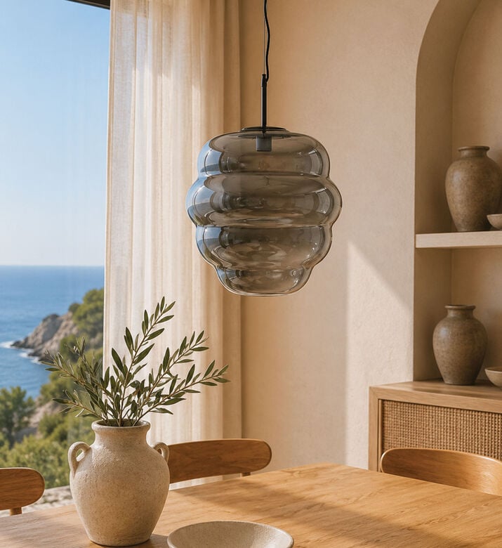 Light and Living Misty Glass Pendant Lamp, Packshot View