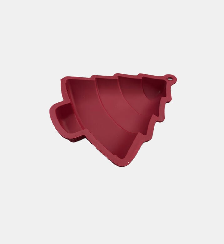 Home Deco and More Silicone Christmas Tree Cake Mold, Red, Packshot View