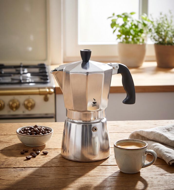 Gefu Lucino 3-cups Espresso Maker, Packshot View