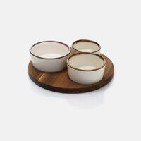 Stoneware Round Bowls 4-piece Set
