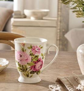 Home Deco and More Flowerfield Flroal Mug, Roses, Packshot View