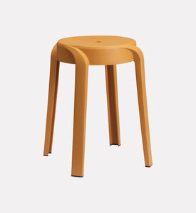 Home Deco and More Stackable Pp Ocher Stool, Yellow, Packshot View