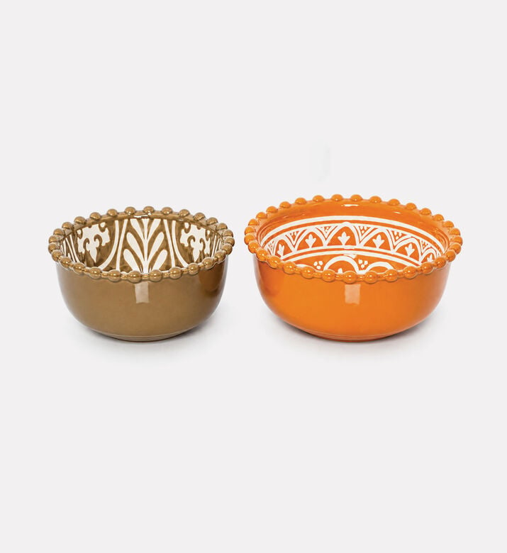 Home Deco and More Stacking Patterned 4-piece Bowl Plate Set, Packshot View