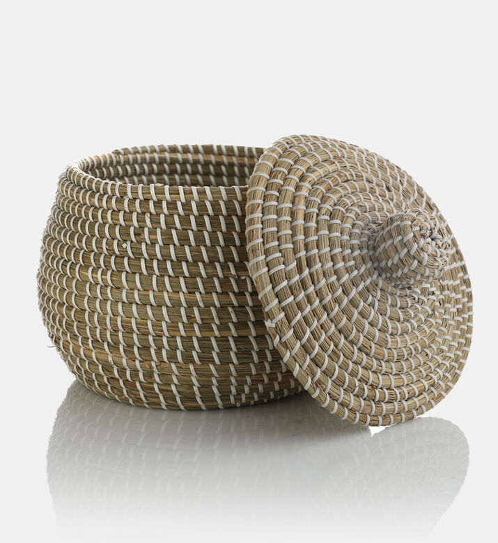 Seagrass Lidded Basket
