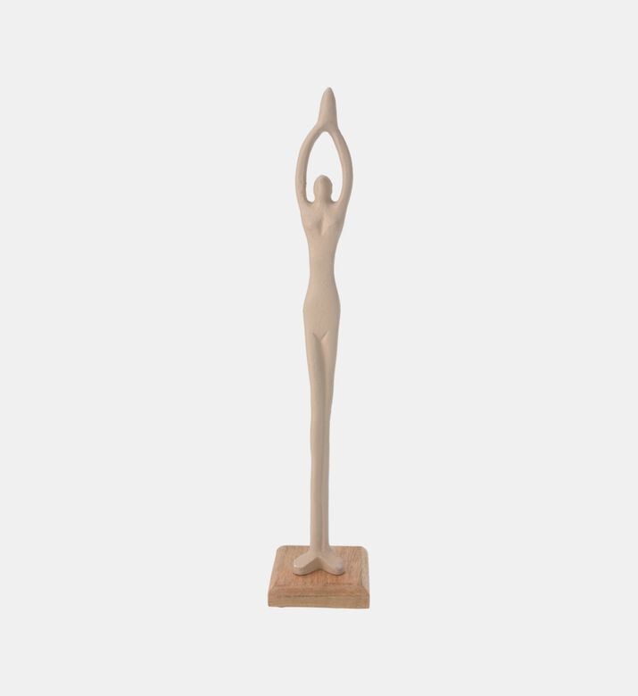 Home Deco and More Mango Wood Dancer-shape Statue, Packshot View