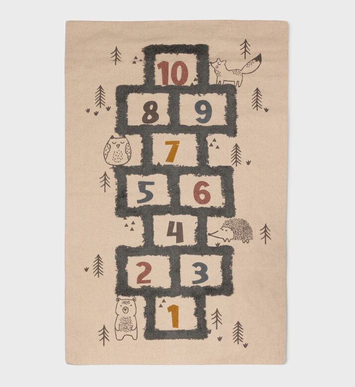 Cotton Step-print Floor Rug