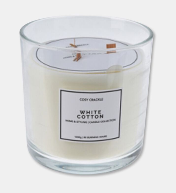 Home Deco and More Wooden Wick Scented Candle, Packshot View