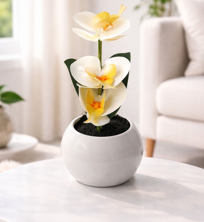 Home Deco and More Artificial Led Orchid-in-pot, Packshot View