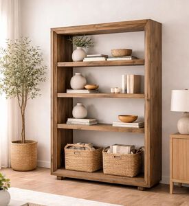 Home Deco and More Frame Pine Wood Shelf, Packshot View