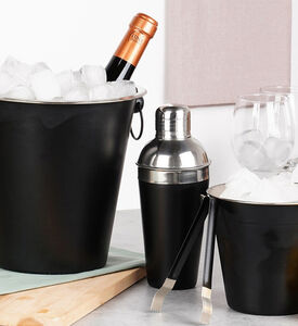 Home Deco and More Stainless Steel 4-piece Bar Set, Packshot View