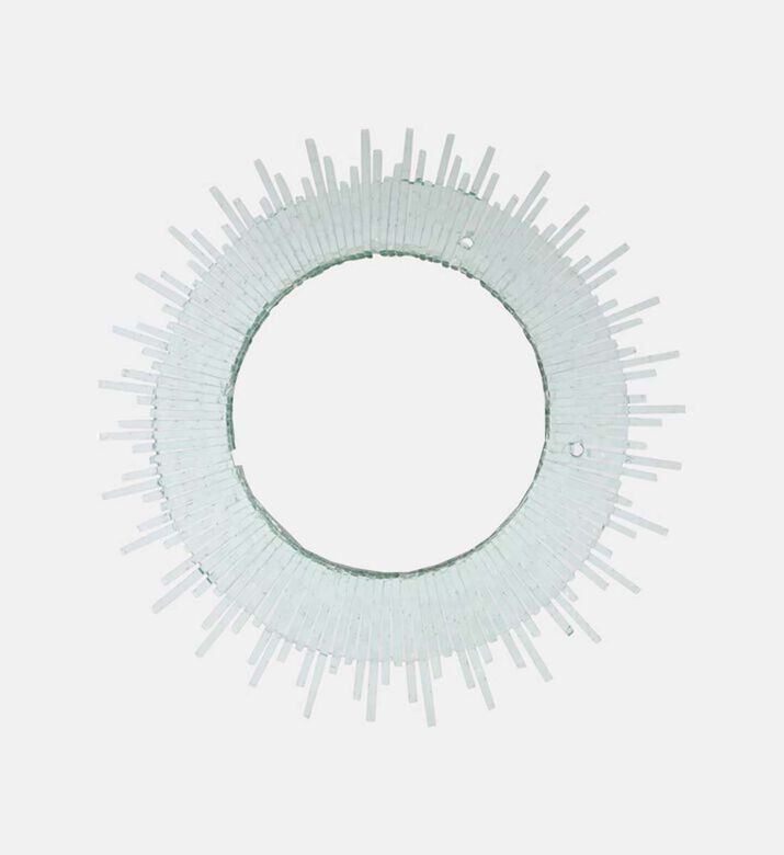 H and S Collection Recycled Glass Sun Frame Mirror, Packshot View H and S Collection Recycled Glass Sun Frame Mirror, Packshot View