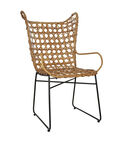 Sogod Wicker Woven Metal Armchair