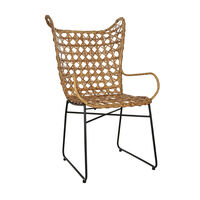 Sogod Wicker Woven Metal Armchair