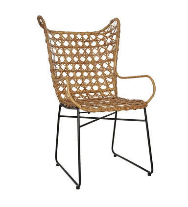Sogod Wicker Woven Metal Armchair